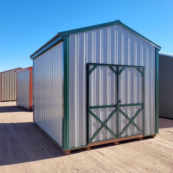 White storage shed for sale