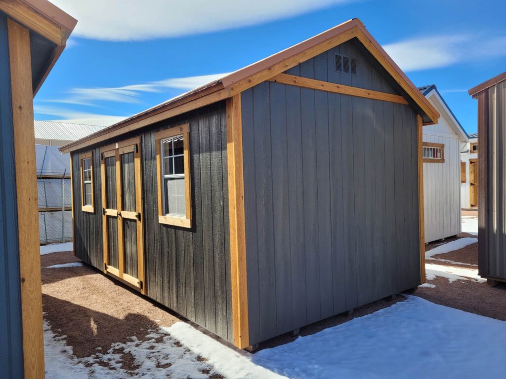 Black storage shed for sale
