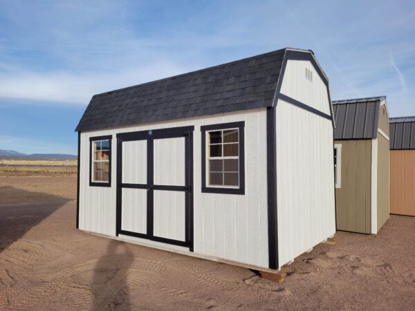 White storage shed for sale