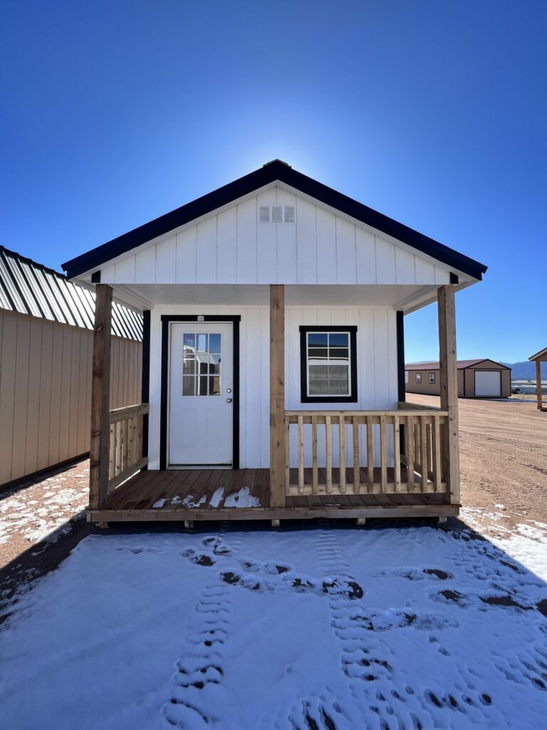 12x16 Gable w/Porch Style - Colorado Shed Company