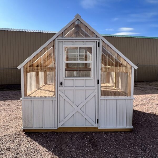 White storage shed for sale