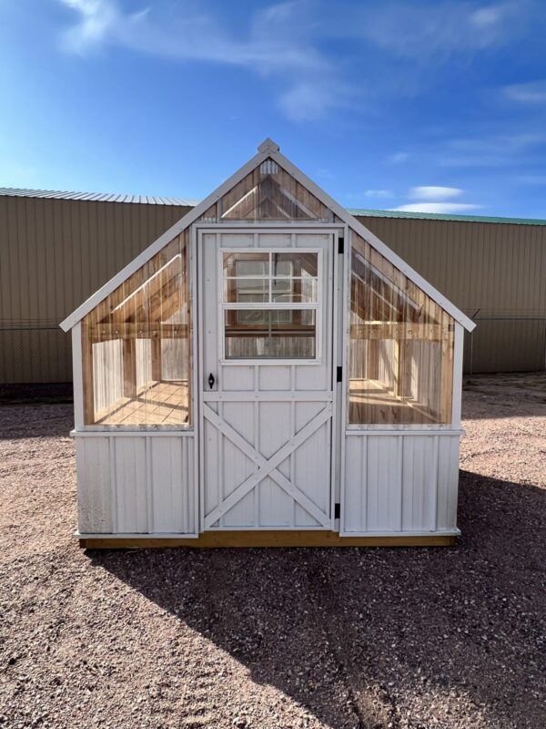 White storage shed for sale