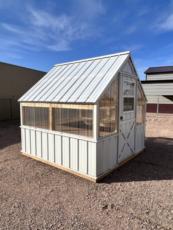 White storage shed for sale