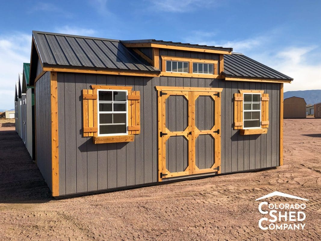 Studio Gable storage shed that could be used as a home office.