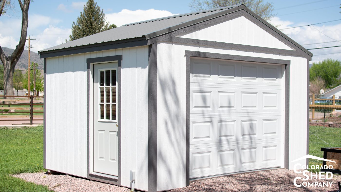 Small Prefab Shed With Garage Door