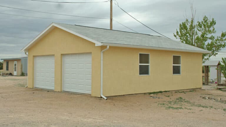 Detached two car garage