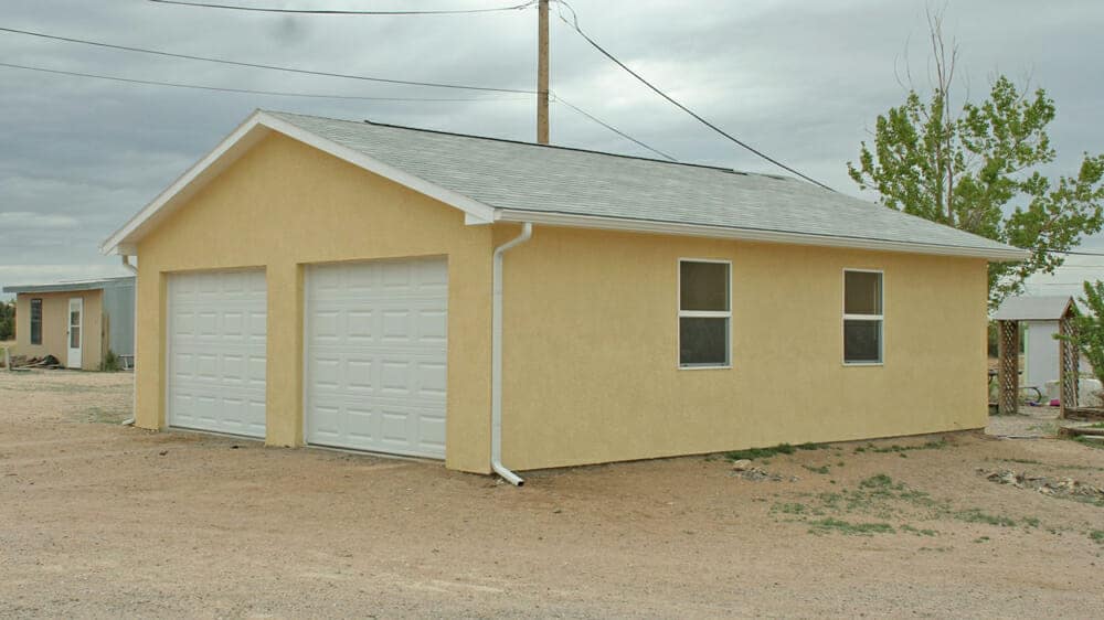 Detached two car garage
