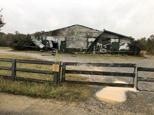 barn fire that killed 19 horses locked in the barn stalls