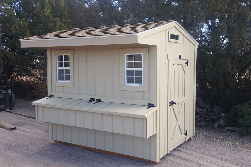 A great choice for a chicken coop from Colorado Storage sheds.