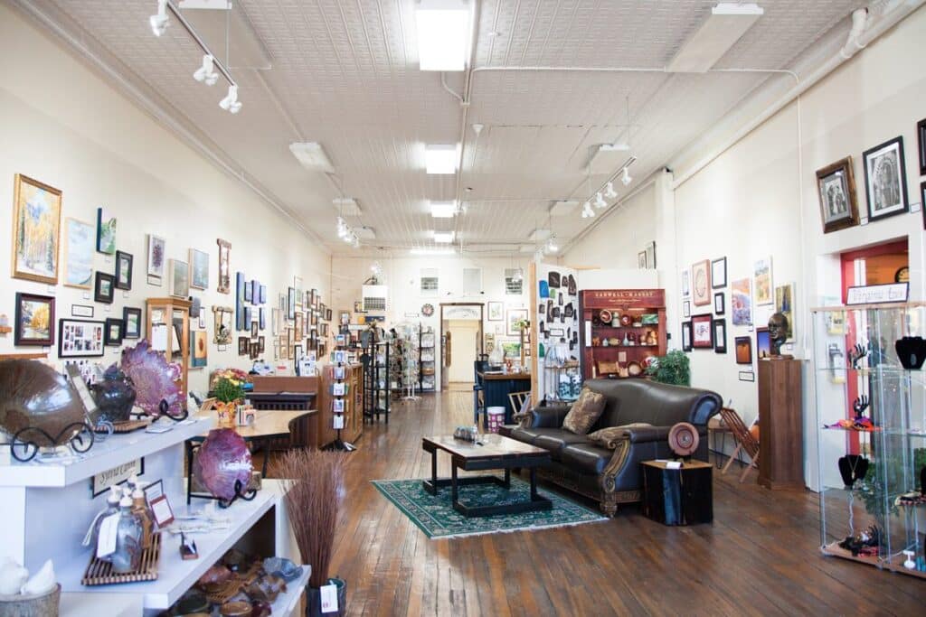The artist's gallery in main street in Historic Downtown Cañon City, Colorado