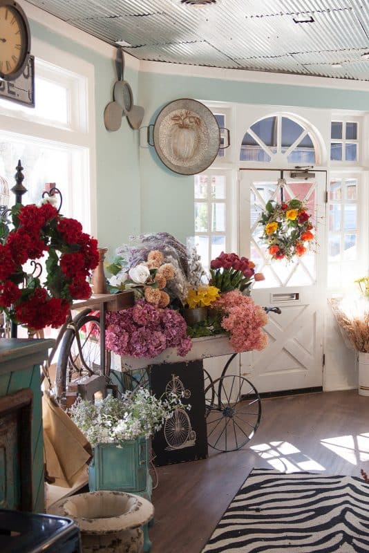 Flower displays in Vintage revival in Historic Downtown Cañon City, Colorado