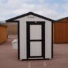 Chicken Coop 6x8 perfect for raising chickens, viewed from the side, showing the traditional door for human access.