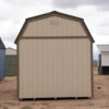 10x16 Barn Style storage shed viewed from the back.
