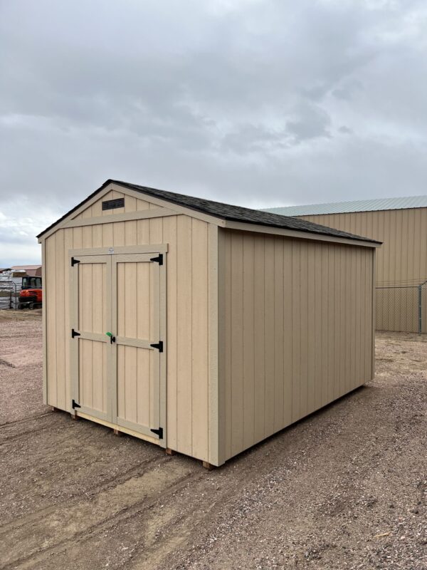 A container sits in an outdoor space, surrounded by a sky filled with clouds.