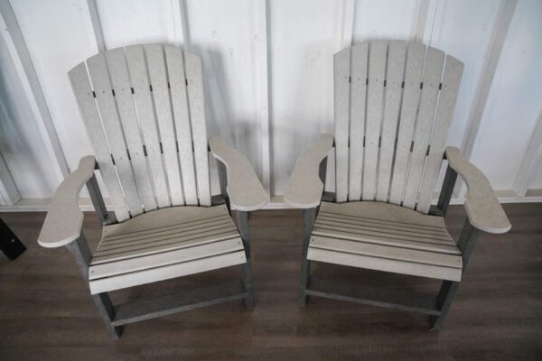 Adirondack Chair Set - Light Gray/Dark Gray