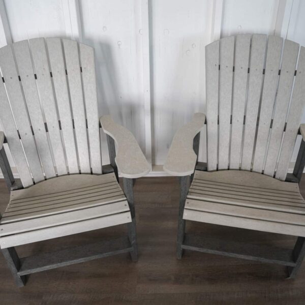 Adirondack Chair Set - Light Gray/Dark Gray