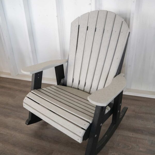 Adirondack Rocker - Light Gray/Black