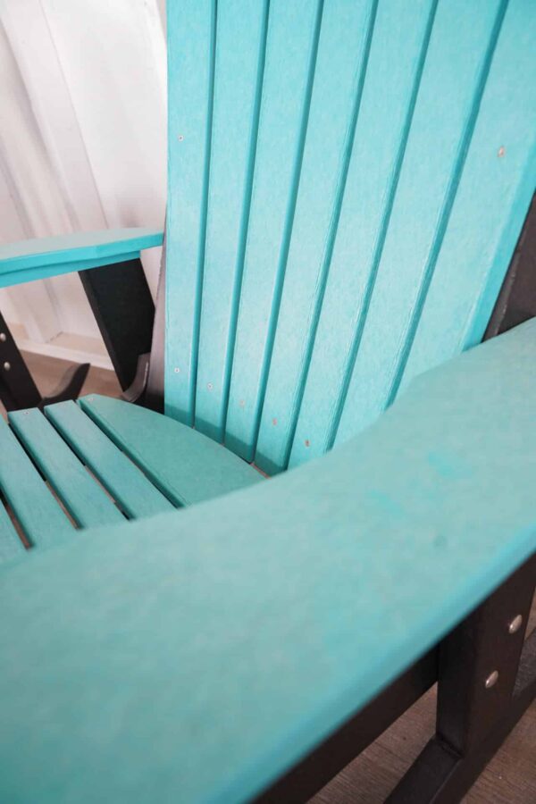 Adirondack Rocker Set - Aruba Blue/Black - Image 2