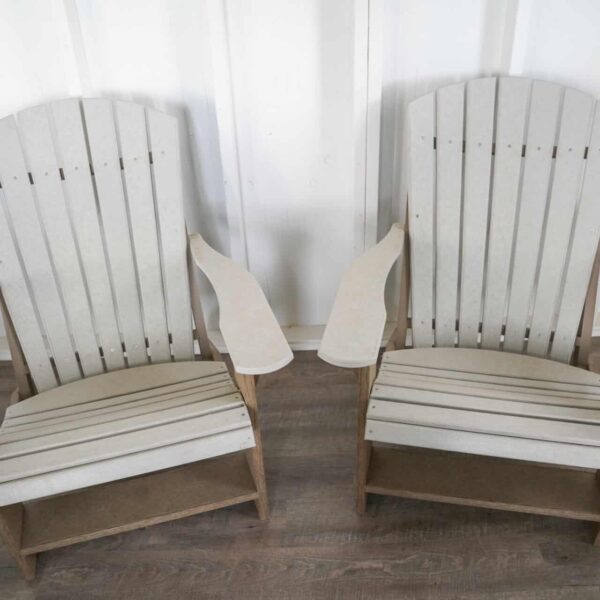Adirondack Chair Set - Light Gray/Weathered Wood