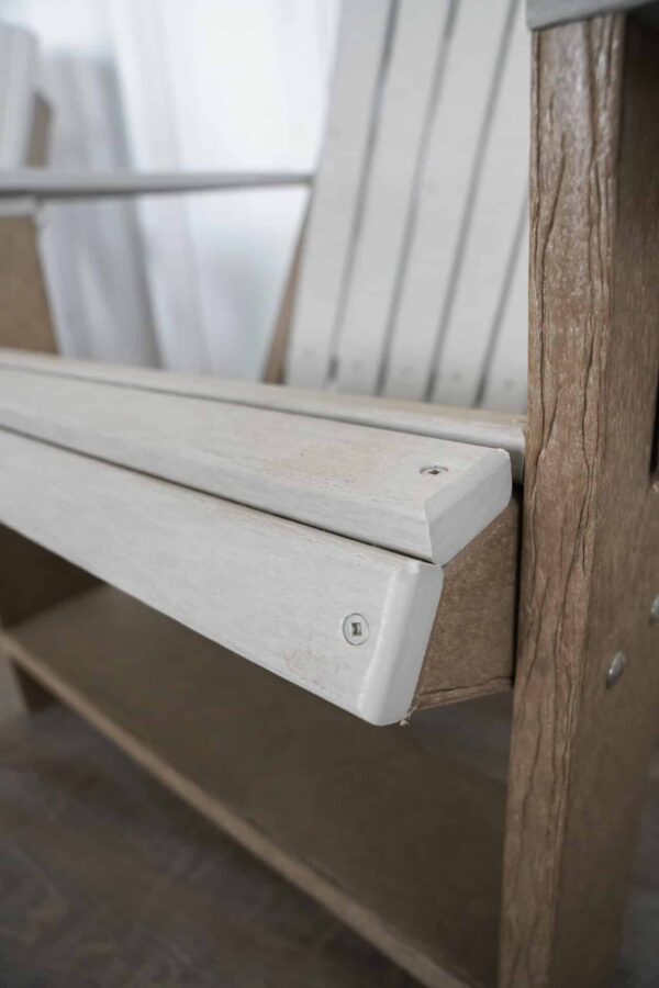Adirondack Chair Set - Light Gray/Weathered Wood - Image 2