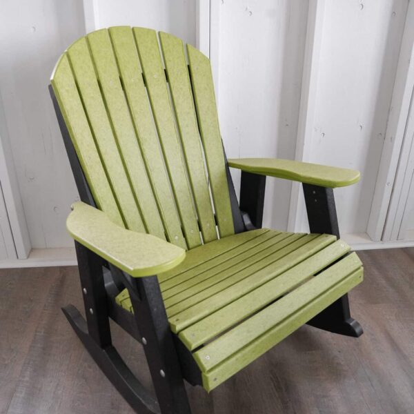 Adirondack Rocker - Lime Green/Black