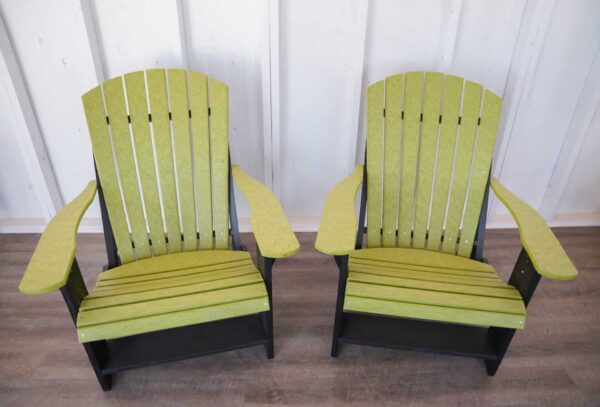 Adirondack Chair Set - Lime Green/Black